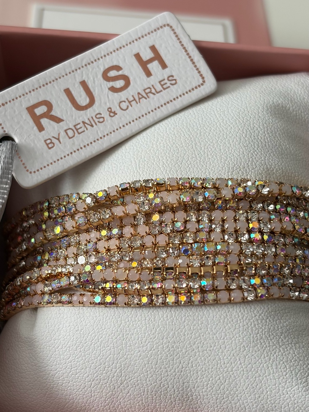 RUSH by Denis & Charles Gold Crystal Multi-Row Bracelet - Gold